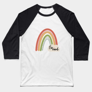 Be kind Rainbow Watercolor Baseball T-Shirt